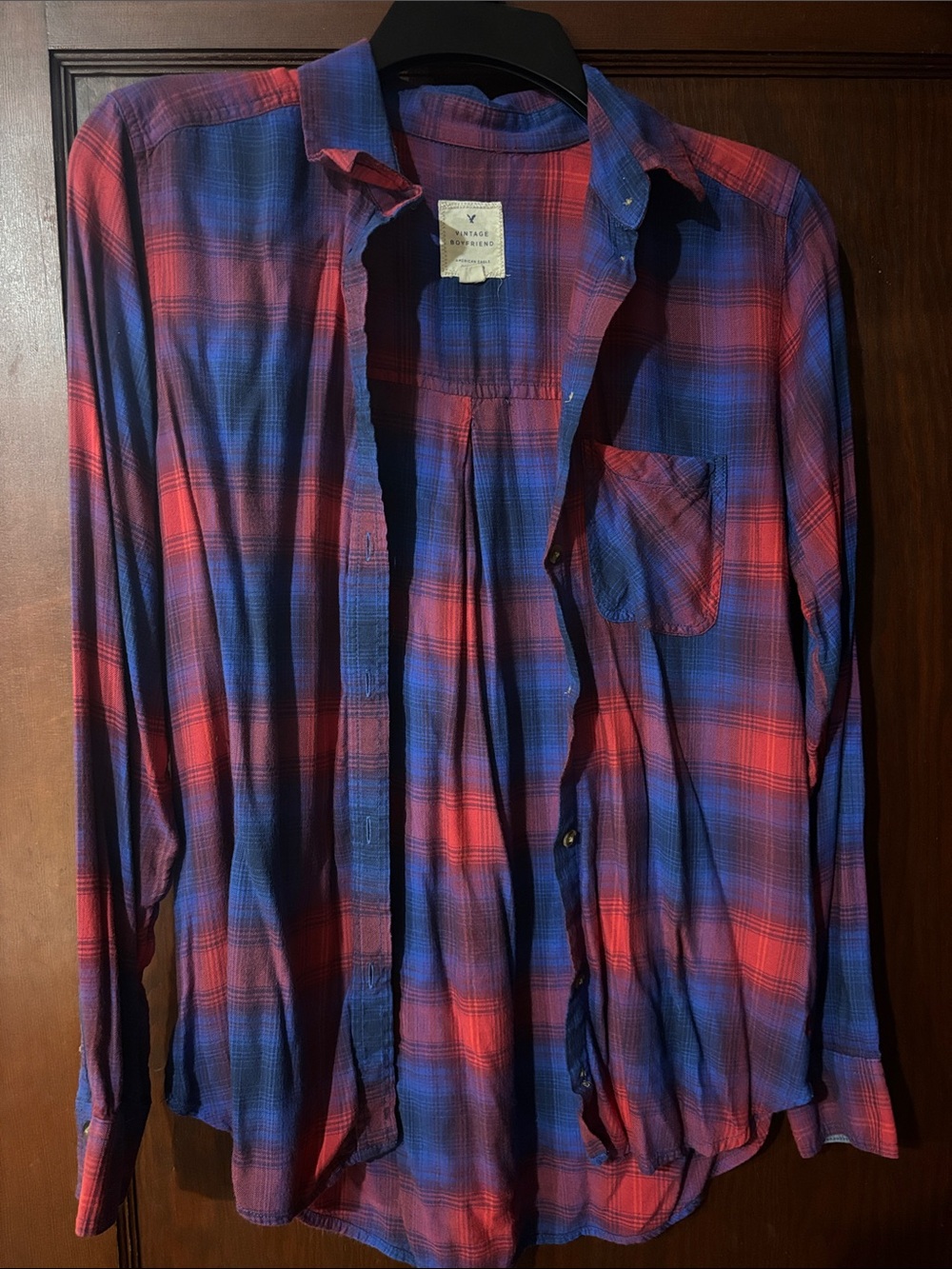 American Eagle Red & Blue Flannel